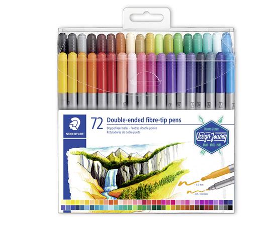 Rostirón készlet,  0,8/3,0 mm, kétvégű, STAEDTLER® 3200, 72 különböző szín