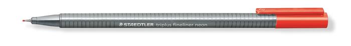 Tűfilc, 0,3 mm, STAEDTLER Triplus 334, neonpiros