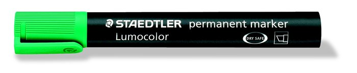 Alkoholos marker, 2-5 mm, vágott, STAEDTLER Lumocolor® 350, zöld