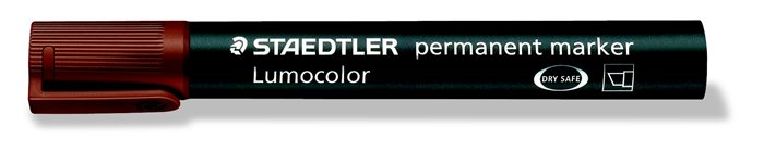 Alkoholos marker, 2-5 mm, vágott, STAEDTLER Lumocolor® 350, barna