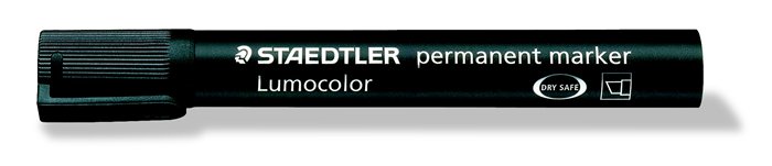 Alkoholos marker, 2-5 mm, vágott, STAEDTLER Lumocolor® 350, fekete