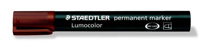 Alkoholos marker, 2 mm, kúpos, STAEDTLER Lumocolor® 352, barna