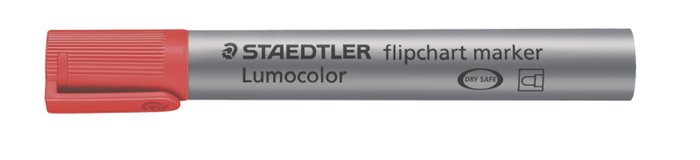 Flipchart marker, 2 mm, kúpos, STAEDTLER Lumocolor 356, piros