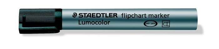 Flipchart marker, 2 mm, kúpos, STAEDTLER Lumocolor 356, fekete