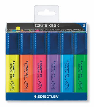 Szövegkiemelő készlet, 1-5 mm, STAEDTLER Textsurfer Classic 364, 6 különböző szín