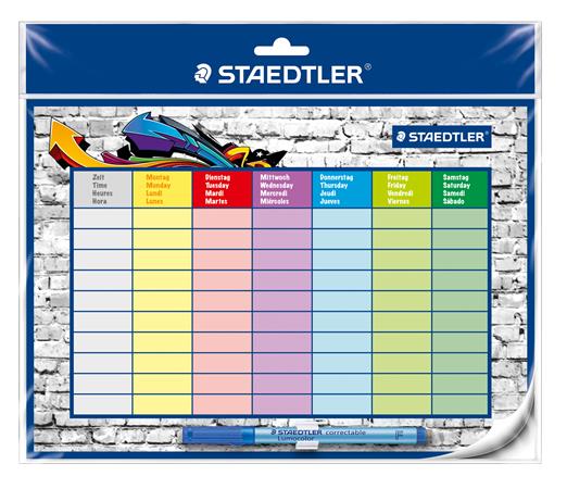 Órarend, törölhető, öntapadós, STAEDTLER 641 SP2