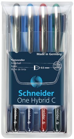 Rollertoll készlet, 0,5 mm, SCHNEIDER One Hybrid C, 4 szín