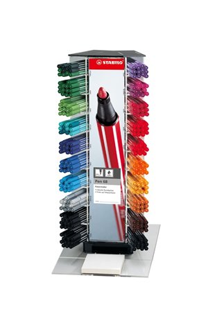 Rostirón display, 1 mm, STABILO Pen 68, vegyes színek