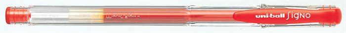 Zseléstoll, 0,3 mm, kupakos, UNI UM-100 Signo Micro, piros