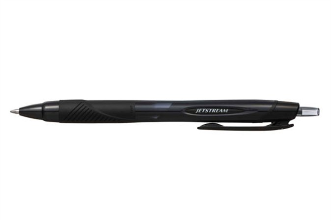 Golyóstoll, 0,35 mm, nyomógombos, fekete tolltest, UNI SXN-157S Jetstream Sport, fekete