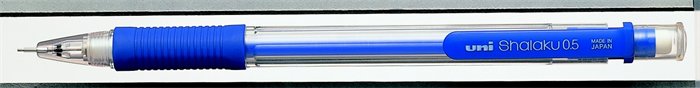 Nyomósirón, 0,5 mm, UNI Shalaku M5-101, kék