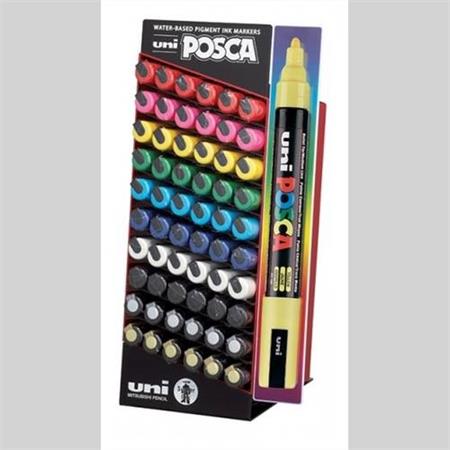 Dekormarker display, 60 db, 1,8-2,5 mm, UNI Posca PC-5M, 10 különböző szín