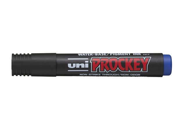 Jelölőmarker, vízbázisú, 1,2-1,8 mm, UNI Prockey PM-122, kék