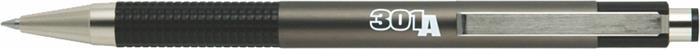 Golyóstoll, 0,24 mm, nyomógombos, antracit tolltest, ZEBRA F-301 A, kék