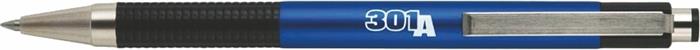 Golyóstoll, 0,24 mm, nyomógombos, kék tolltest, ZEBRA F-301 A, kék