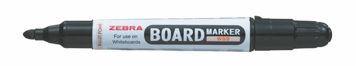 Táblamarker, 2,6 mm, kúpos, ZEBRA Board Marker, fekete