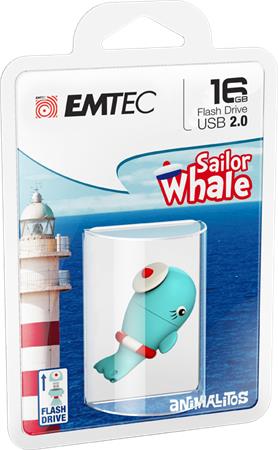 Pendrive, 16GB, USB 2.0, EMTEC Whale
