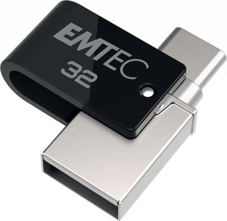 Pendrive, 32GB, USB 3.2, USB-A bemenet/USB-C kimenet, EMTEC T260C Dual