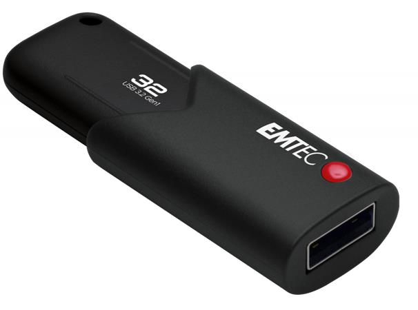 Pendrive, 32GB, USB 3.2, titkosított, EMTEC B120 Click Secure
