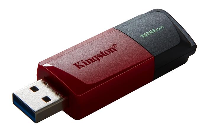 Pendrive, 128GB, USB 3.2, KINGSTON Exodia M, fekete-piros