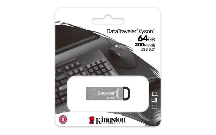 Pendrive, 64GB, USB 3.2, KINGSTON DataTraveler Kyson