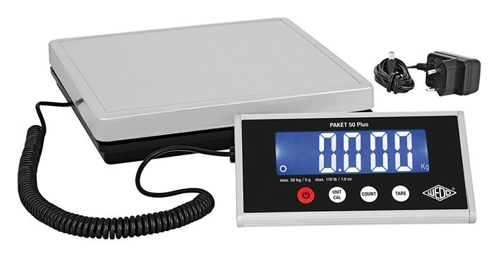 Csomagmérleg, digitális, 50 kg terhelhetőség, WEDO Paket 50 Plus