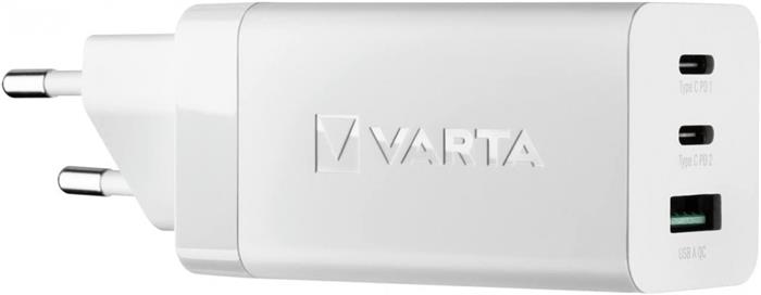 Hálózati töltő, 1xUSB, 2x USB-C kimenet, 65W, VARTA High Speed