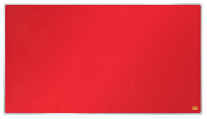 Textiltábla, széles képarány, 40/89x50cm, alumínium keret, NOBO Impression Pro, piros