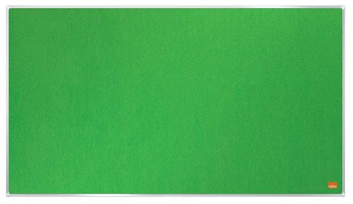 Textiltábla, széles képarány, 40/89x50cm, alumínium keret, NOBO Impression Pro, zöld