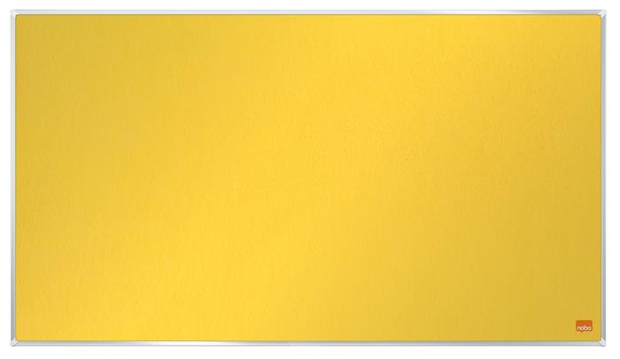 Textiltábla, széles képarány, 40/89x50cm, alumínium keret, NOBO Impression Pro, sárga