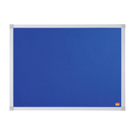 Üzenőtábla, aluminium keret, 60x45 cm, NOBO Essentials, kék