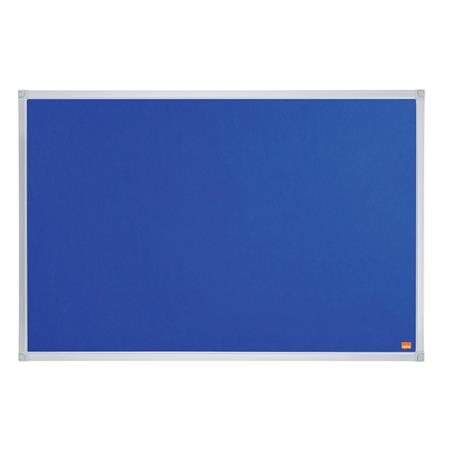 Üzenőtábla, alumínium keret, 90x60 cm, NOBO Essentials, kék