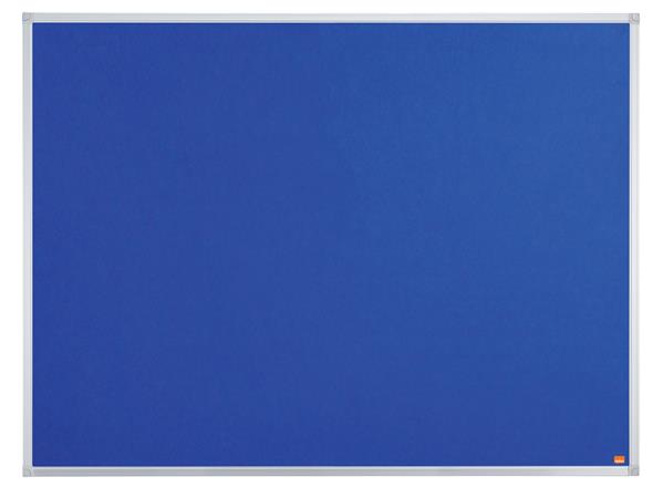 Üzenőtábla, alumínium keret, 120x90 cm, NOBO Essentials, kék