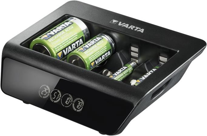 Elemtöltő, univerzális AA/AAA/C/D/9V, LCD kijelző, VARTA Universal