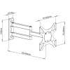 TECHLY 301450 Wall mount for TV LCD/LED/PDP double arm 19-37 25 kg VESA black