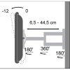 TECHLY 301450 Wall mount for TV LCD/LED/PDP double arm 19-37 25 kg VESA black