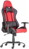 Alpha Racing gamer szék | műbőr borítás | acél lábkereszt | design görgők | fekete-piros