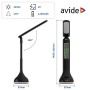 Asztali lámpa, LED, 4W, AVIDE Calendar, fekete