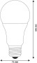 LED izzó, E27, gömb, A70, 16W, 1901lm, 6400K, AVIDE