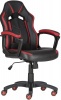 Avondale II gamer szék | műbőr borítás | műanyag lábkereszt | design görgők | fekete-piros