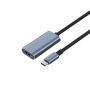 Adapter, USB-C/HDMI, AVAX AD603, fekete-alumínium
