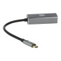 Adapter, USB-C 3.0/Ethernet, AVAX AD604, fekete-alumínium