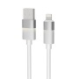 Töltőkábel, USB-A - lightning (Apple), 1 m, AVAX CB310 Glowy, fehér
