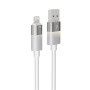 Töltőkábel, USB-A - lightning (Apple), 1 m, AVAX 'CB310 Glowy', fehér