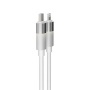 Töltőkábel, USB-A - lightning (Apple), 27W, 1 m, AVAX CB314 Glowy, fehér