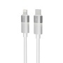 Töltőkábel, USB-A - lightning (Apple), 27W, 1 m, AVAX 'CB314 Glowy', fehér