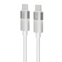 Töltőkábel, USB-C - USB-C, 60W, 1 m, AVAX 'CB316 Glowy', fehér