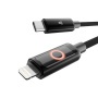 Töltőkábel, USB-C - lightning (Apple), 27W, 1 m, AVAX CB651 Pulsey, szürke