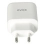 Hálózati töltő, GaN, USB-A + USB-C, AVAX 'CH360 Speedy', fehér