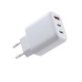 Hálózati töltő, 2xUSB-C PD 3.0, USB-A, 65W, GaN, AVAX 'CH361 Speedy', fehér